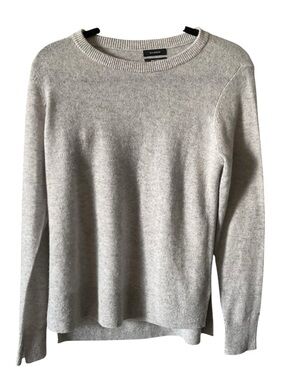Halogen 100% Cashmere Gray Sweater Size S Soft Knit Crewneck Pullover